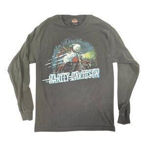Harley Davidson Scary Snowman Frost Ride Long Sleeve T-Shirt